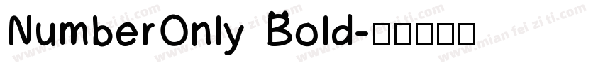NumberOnly Bold字体转换